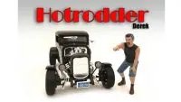 Hotrodders Derek 1:24 Scale Model Figure by American Diorama - Perfect for Car Enthusiasts