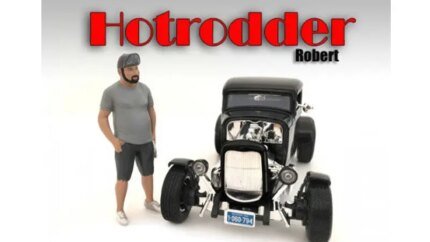 Hotrodders Robert 1:24 Scale Model Figure by American Diorama - Perfect for Collectors