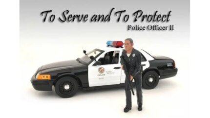 Authentic Police Officer II Figurine for 1/24 Scale Models by American Diorama