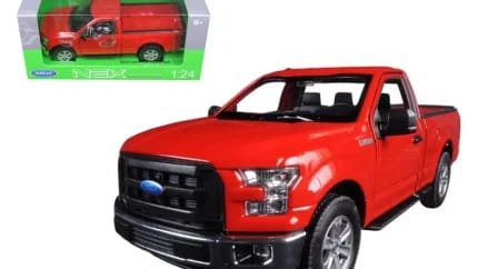 2015 Ford F-150 Red Diecast Model Truck 1/24-1/27 by Welly - Collectible Pickup
