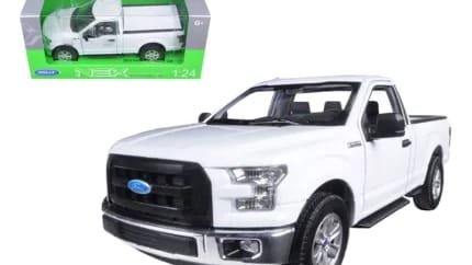 2015 Ford F-150 White Diecast Model Truck 1/24 Scale by Welly