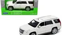 2017 Cadillac Escalade White Diecast Model Car 1/24-1/27 with Sunroof by Welly