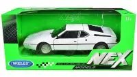 BMW M1 Coupe White 1/24 Diecast Model Car by Welly - NEX Models Collectible