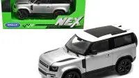 2020 Land Rover Defender Diecast Model 1/24 Silver Metallic by Welly