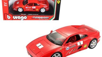 Ferrari F355 Challenge Red 1/24 Diecast Model Car by Bburago - Perfect Collectible for Car Enthusiasts