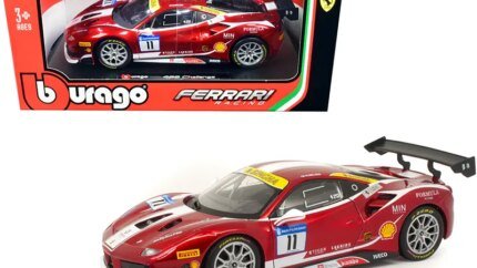 Ferrari 488 Challenge #11 Candy Red Diecast Model 1/24 by Bburago - Racing Collectible