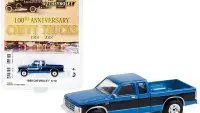 1988 Chevrolet S-10 4x4 Extended Cab Pickup Truck Blue Metallic and Black "100th Anniversary of Chevy Trucks" (1918-2018) "Anniversary Collection" Series 13 1/64 Diecast Model Car by Greenlight