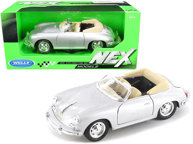 Buy Porsche 356B Roadster Silver 1/24 Diecast Model by Welly – NEX Models