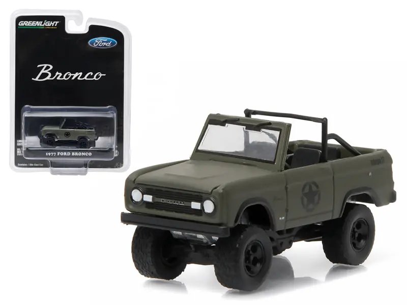 1977 Ford Bronco ‘Sarge 77’ Military Tribute 1/64 Diecast Model by Greenlight