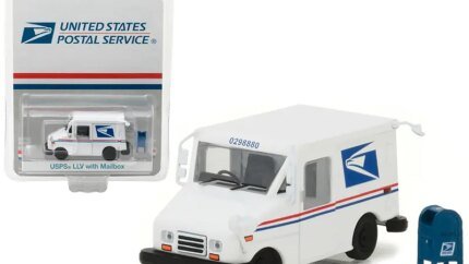 USPS LLV Diecast Model 1/64 with Mailbox - Greenlight Hobby Exclusive