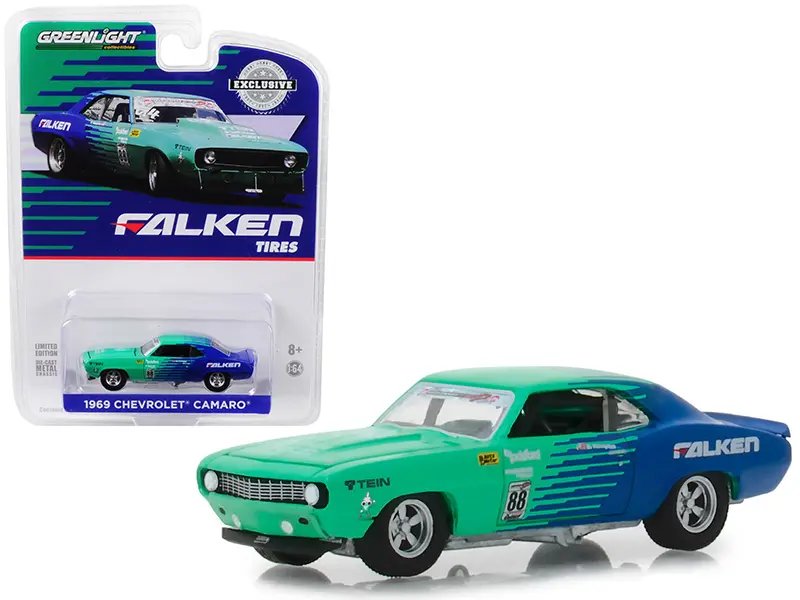 Diecast Model Cars wholesale toys dropshipper drop shipping 1969 Chevrolet Camaro #88 Falken Tires Hobby Exclusive 1/64 Greenlight 29959 drop shipping wholesale drop ship drop shipper dropship dropshipping toys dropshipper diecast drop shipper dropsh 1969 Chevrolet Camaro #88 Falken Tires 1/64 Diecast Model by Greenlight - Hobby Exclusive