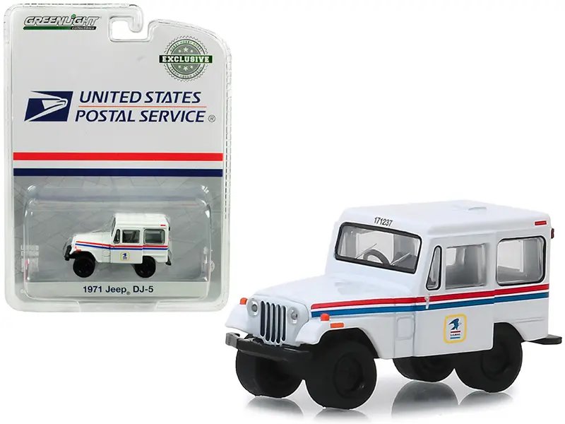 1971 Jeep DJ-5 USPS Diecast Model 1/64 by Greenlight – Hobby Exclusive Collectible