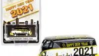 Volkswagen Panel Van 'Happy New Year 2021' 1/64 Diecast Model by Greenlight - Hobby Exclusive