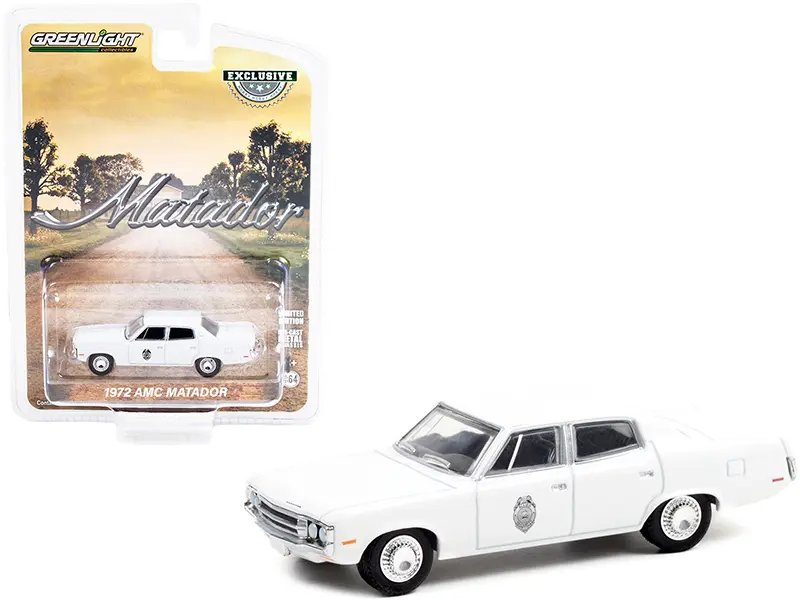 1971 AMC Matador Allied Security White 1/64 Diecast Model Car by Greenlight – Hobby Exclusive