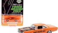 1969 Plymouth Road Runner Diecast - Orange & Black Stripes, Grand Prix Pace Car 1/64 by Greenlight