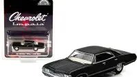 1967 Chevrolet Impala Sport Sedan Tuxedo Black 1/64 Diecast Model Car by Greenlight - Hobby Exclusive