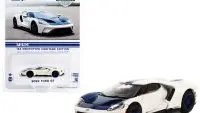 2022 Ford GT 1964 Prototype Heritage Edition 1/64 Diecast by Greenlight - White Metallic with Blue Stripe