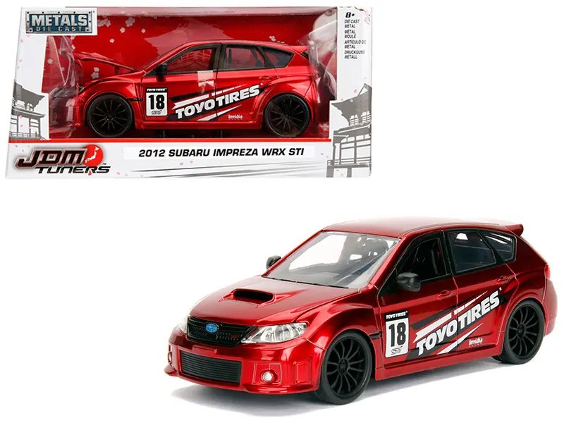 Buy 2012 Subaru Impreza WRX STI Red JDM Tuners 1/24 Diecast Model by Jada