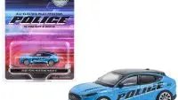 2022 Ford Mustang Mach-E Police Blue 1/64 Diecast Model - All-Electric Greenlight Exclusive