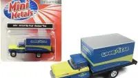 Vintage 1960 Ford Box Truck 'Goodyear' Blue 1/87 Scale Model by Classic Metal Works