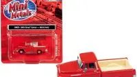 1955 Chevrolet Cameo Pickup Truck Red & Ivory 1/87 HO Scale Model by Classic Metal Works