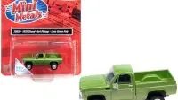 Vintage 1975 Chevrolet 4x4 Pickup Truck Model - Lime Green Metallic 1/87 HO Scale by Classic Metal Works