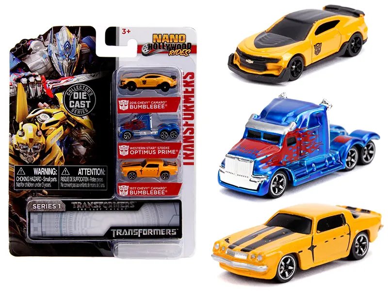 Transformers Nano Hollywood Rides Series 1 Diecast Models 3-Piece Set by Jada
