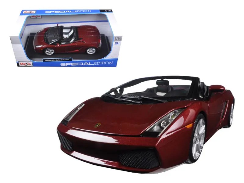 Stunning Burgundy Lamborghini Gallardo Spyder 1/18 Diecast Model by Maisto