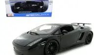 2007 Lamborghini Gallardo Superleggera Black 1/18 Diecast Model Car by Maisto with Steerable Wheels and Detailed Interior