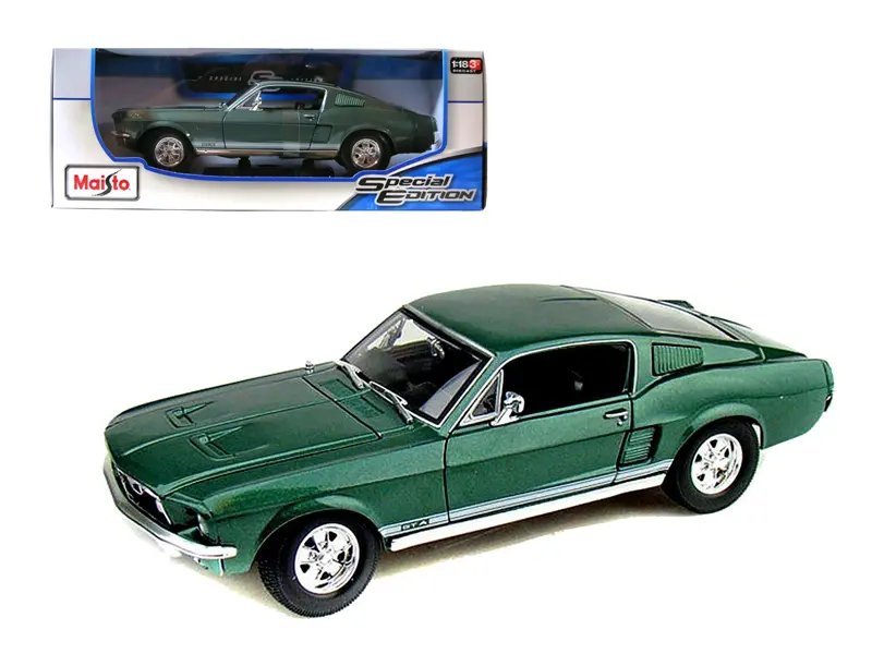 Diecast Model Cars wholesale toys dropshipper drop shipping 1967 Ford Mustang Fastback GTA Green 1/18 Maisto 31166 drop shipping wholesale drop ship drop shipper dropship dropshipping toys dropshipper diecast drop shipper dropshippers. 1967 Ford Mustang GTA Fastback 1/18 Diecast Model by Maisto - Green Metallic with White Stripes, Detailed Interior & Steerable Wheels
