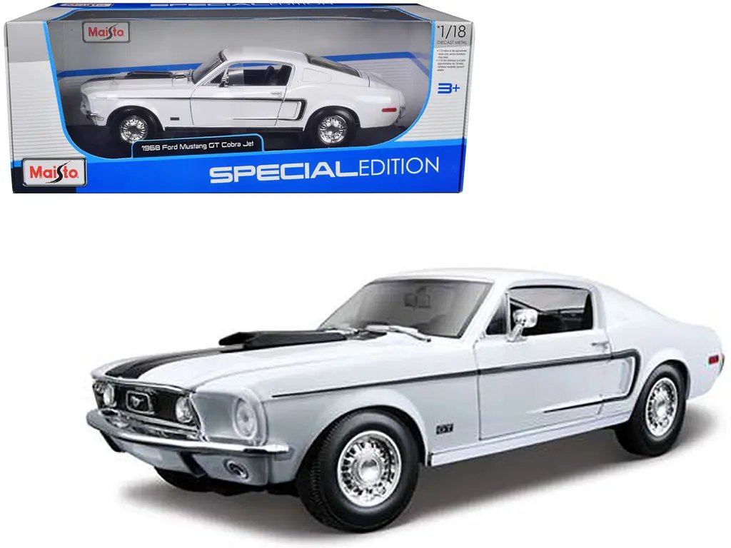 Diecast Model Cars wholesale toys dropshipper drop shipping 1968 Ford Mustang CJ Cobra Jet White 1/18 Maisto 31167 drop shipping wholesale drop ship drop shipper dropship dropshipping toys dropshipper diecast drop shipper dropshippers. 1968 Ford Mustang CJ Cobra Jet White 1/18 Diecast Model Car by Maisto with Steerable Wheels and Detailed Interior