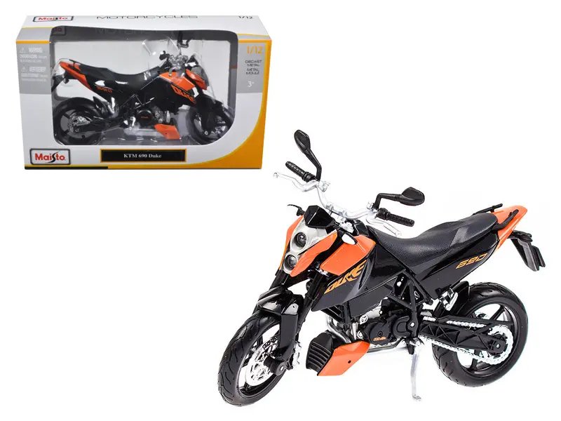Buy KTM 690 Duke Orange & Black 1/12 Diecast Model by Maisto – Perfect Collectible!