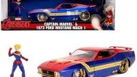 1973 Ford Mustang Mach 1 with Captain Marvel Diecast - Marvel Avengers 1/24 Model by Jada