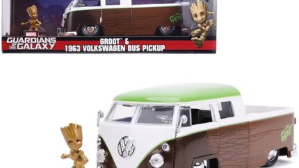 1963 Volkswagen Bus Pickup with Groot Diecast - Marvel Guardians of the Galaxy 1/24 Model by Jada