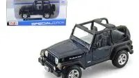 Jeep Wrangler Rubicon Dark Blue 1/27 Diecast Model by Maisto - Detailed Collectible with Opening Hood & Doors