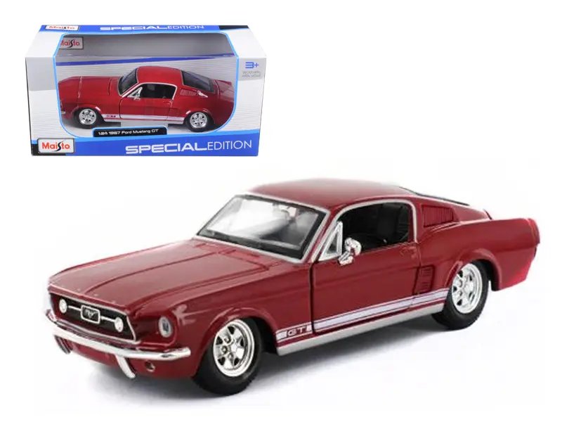 Diecast Model Cars wholesale toys dropshipper drop shipping 1967 Ford Mustang GT Red 1/24 Maisto 31260 drop shipping wholesale drop ship drop shipper dropship dropshipping toys dropshipper diecast drop shipper dropshippers. 1967 Ford Mustang GT Red with White Stripes 1/24 Diecast Model by Maisto