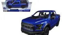2017 Ford Raptor Blue Metallic 1/24 Diecast Model Truck by Maisto