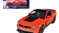 Buy 2012 Ford Mustang Boss 302 Orange & Black 1/24 Diecast Model by Maisto