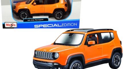 Jeep Renegade Orange Metallic Special Edition 1/24 Diecast Model by Maisto