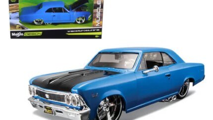 1966 Chevrolet Chevelle SS 396 Diecast Model Car 1/24 by Maisto - Classic Blue Muscle