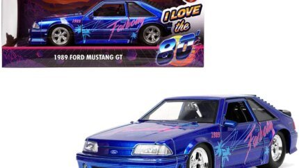 1989 Ford Mustang GT Fox Body Candy Blue Diecast Model 1/24 - 1980s Collectible by Jada