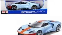 2017 Ford GT Blue with Orange Stripe Special Edition 1/18 Diecast Model by Maisto