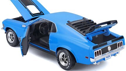 1970 Ford Mustang Mach 1 428 Special Edition Blue Diecast Model 1/18 by Maisto