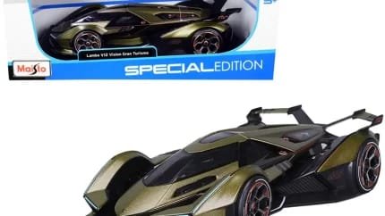 Exclusive Lamborghini V12 Vision Gran Turismo 1/18 Diecast Model - Matt Green Metallic by Maisto