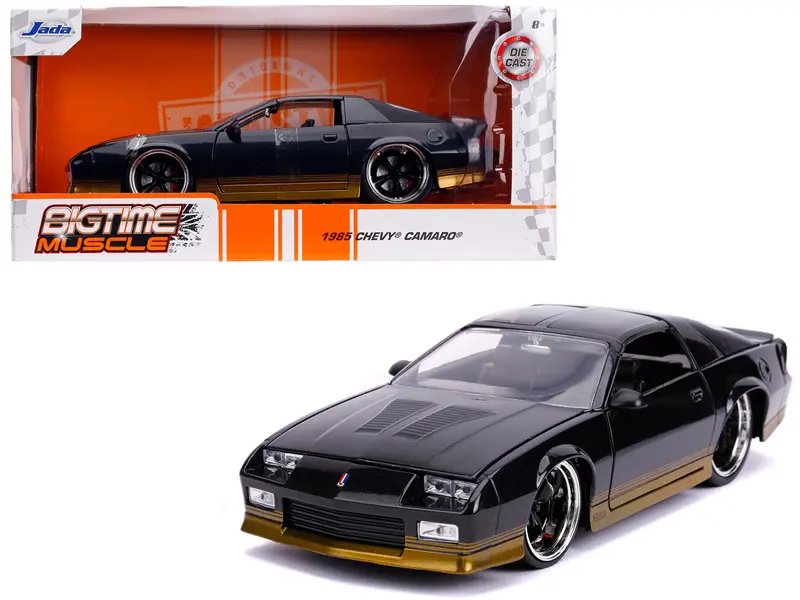 1985 Chevrolet Camaro Z28 Black Metallic Diecast Model by Jada – Bigtime Muscle 1/24 Scale