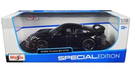2022 Porsche 911 GT3 Black Metallic Special Edition 1/18 Diecast Model by Maisto