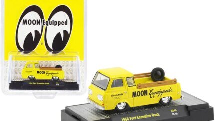 1964 Ford Econoline Pickup Truck 'Moon Equipped' Yellow 1/64 Diecast Model by M2 Machines - Limited Edition