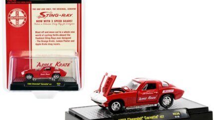 Limited Edition 1966 Chevrolet Corvette 427 #68 Diecast Model - Red with White Stripes by M2 Machines
