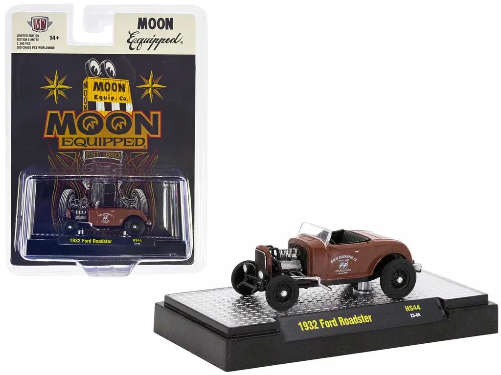 Limited Edition 1932 Ford Roadster 1/64 Diecast Model – Mooneyes Brown Primer by M2 Machines