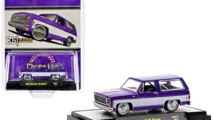 Limited Edition 1973 Chevrolet K5 Blazer 1/64 Diecast Model - Purple Metallic & White by M2 Machines